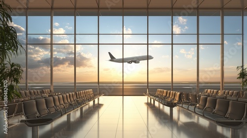 Airplane Taking Off From An Airport