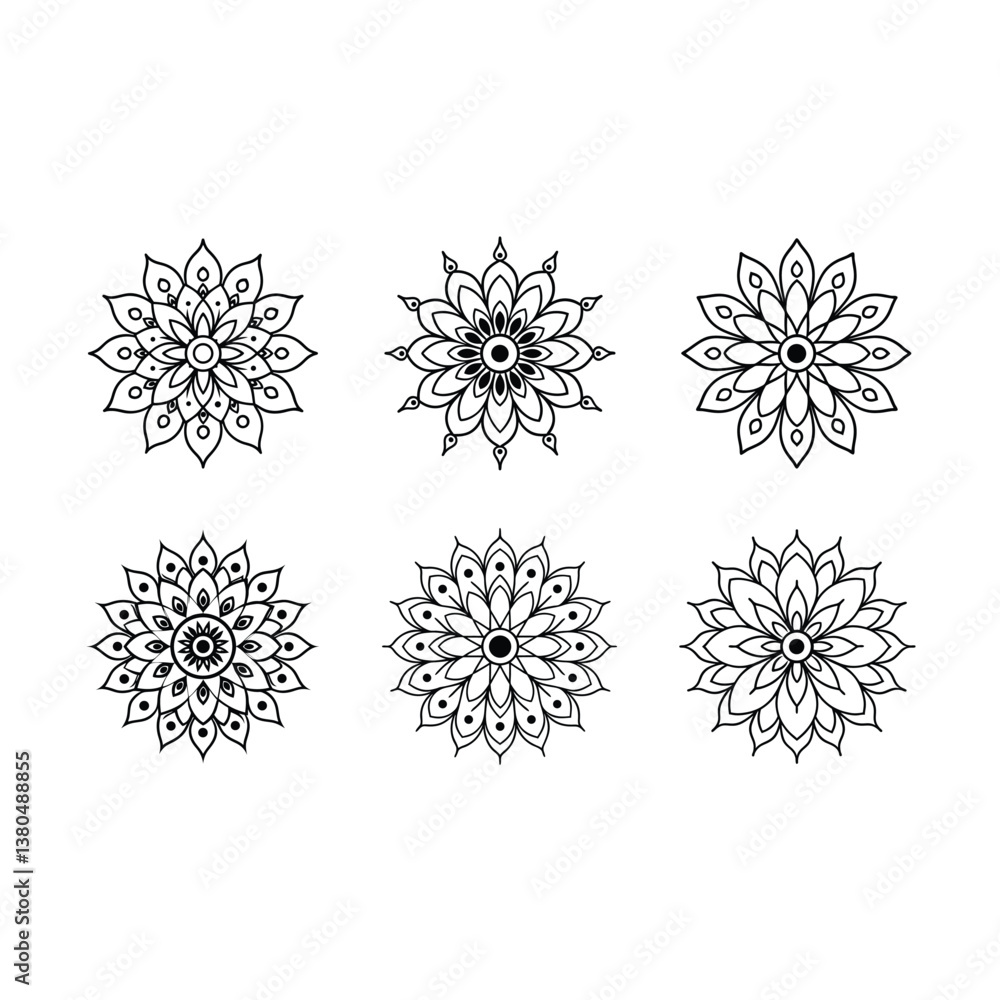 Obraz premium Elegant peacock feather mandala vector for art, decor, and digital creative projects.