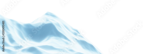 Wallpaper Mural Blue snowy mountain. Snow terrain Torontodigital.ca