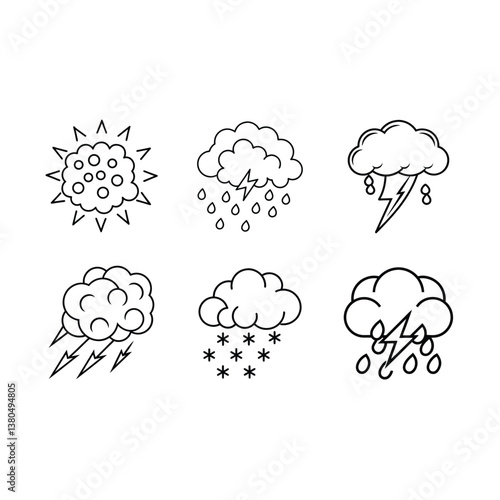 Vector hailstorm icon for weather apps, forecasts, graphics, and digital designs