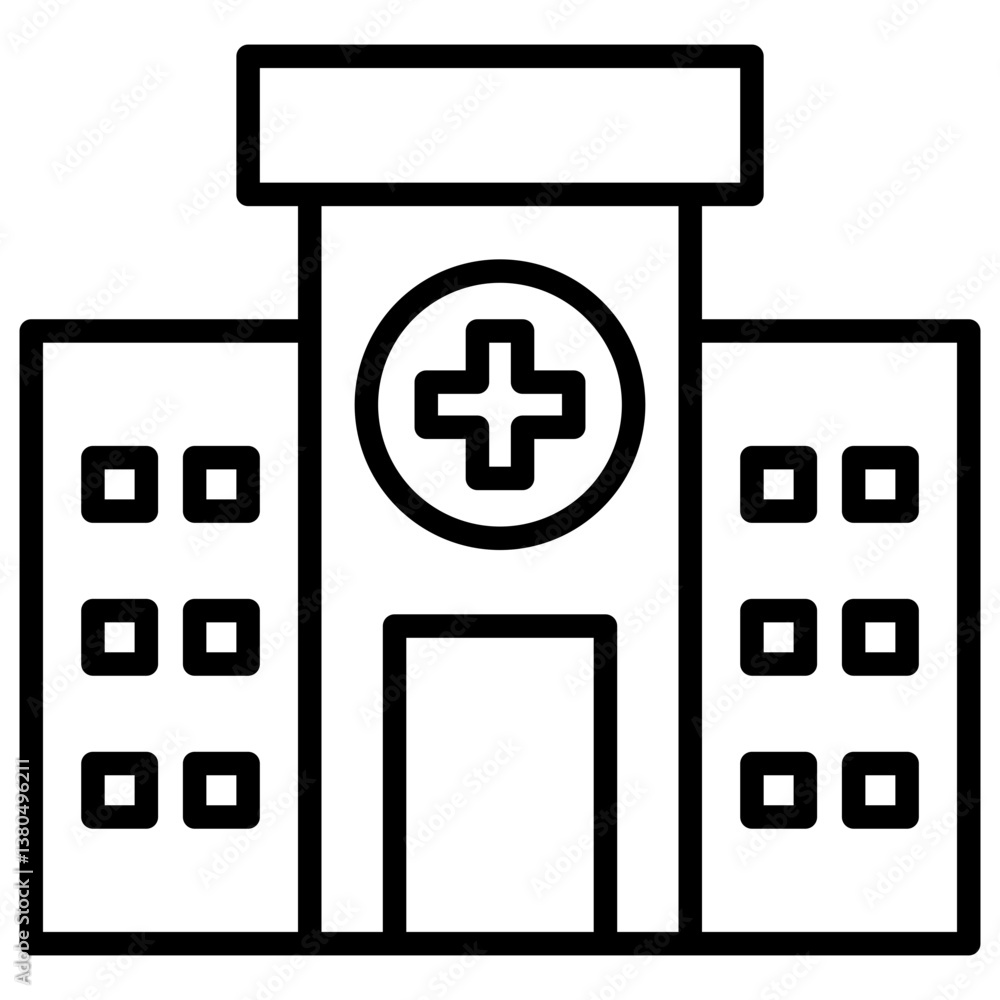 Obraz premium Hospital Line Icon