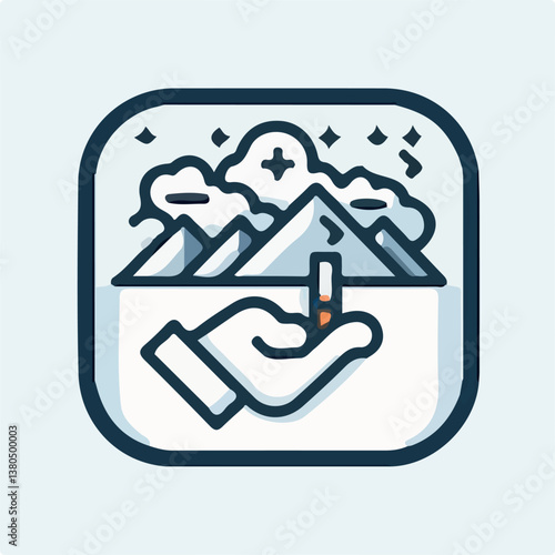 vector illustration of a no smoking sign
