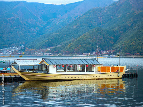 Lake Kawaguchiko in Japan. ...