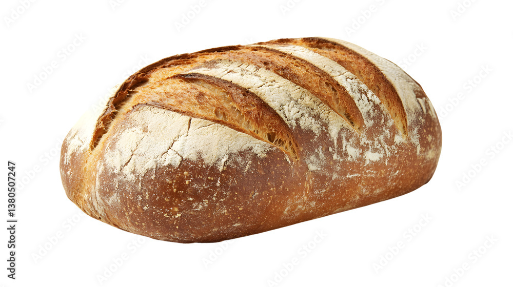 Fresh Loaf of Bread Isolated on White Background for Food Photography and Culinary Designs Fresh Loaf of Bread Isolated on White Background for Food Photography and Culinary Designs