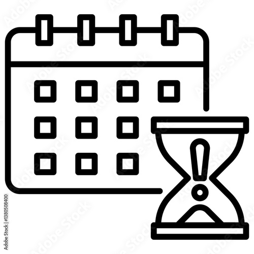 Deadline Line Icon