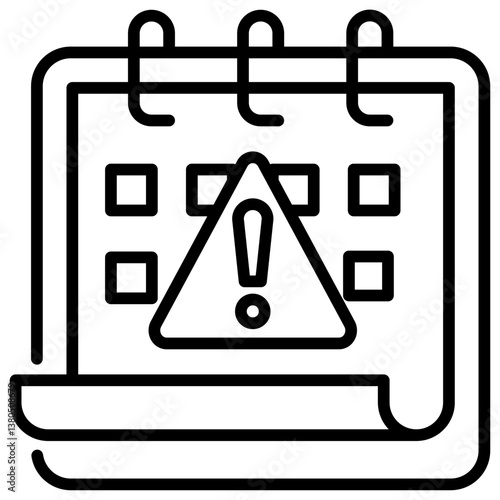 Deadline Line Icon