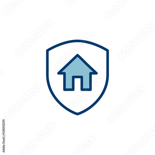 Home insurance icon vector isolated on white background. home protection icon