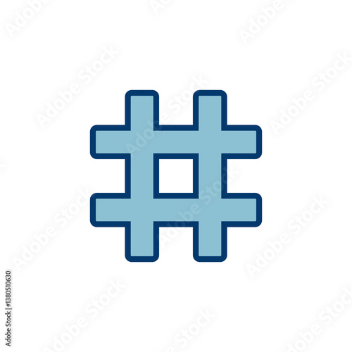 Hashtag icon vector isolated on white background. hashtag vector icon