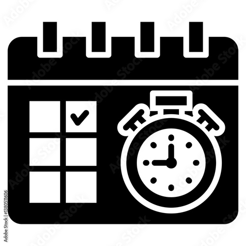Deadline Glyph Icon
