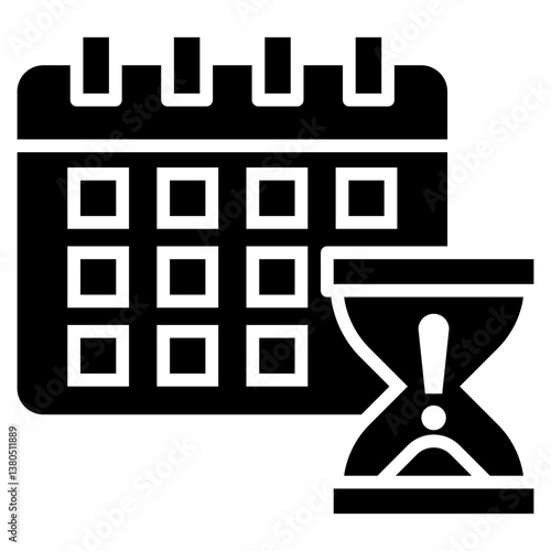 Deadline Glyph Icon
