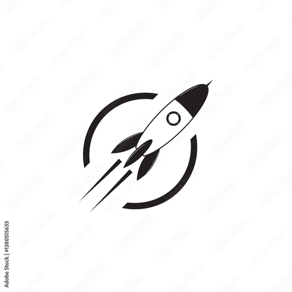 Fototapeta premium missiles icon logo vector design