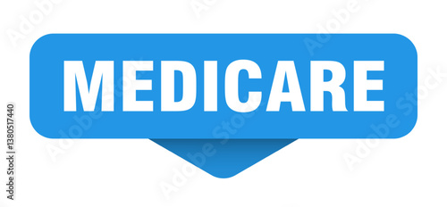 medicare sticker. medicare sign on transparent background