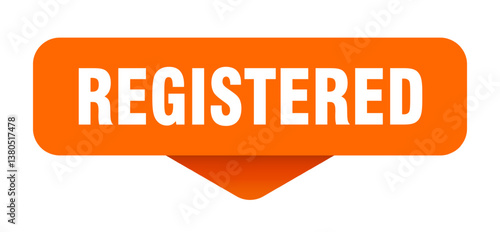 registered sticker. registered sign on transparent background