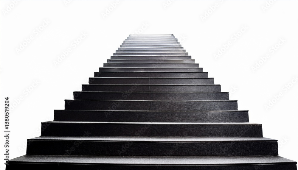 black stairs isolated on white or white background black stairs isolated on white or white background