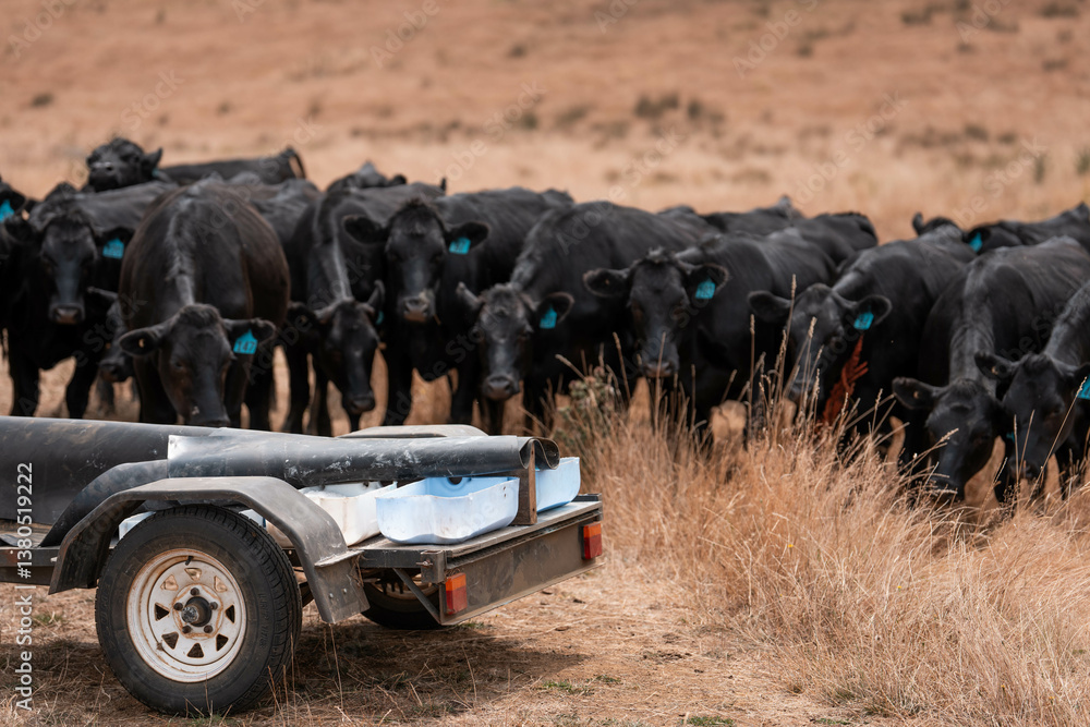 beef cows and cattle grazing on sustainable managed grasses on a farm holding microorganisms storing carbon sustainable regenerative