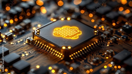 Glowing Cloud Computing Chip:  Digital Transformation in the Age of Technology