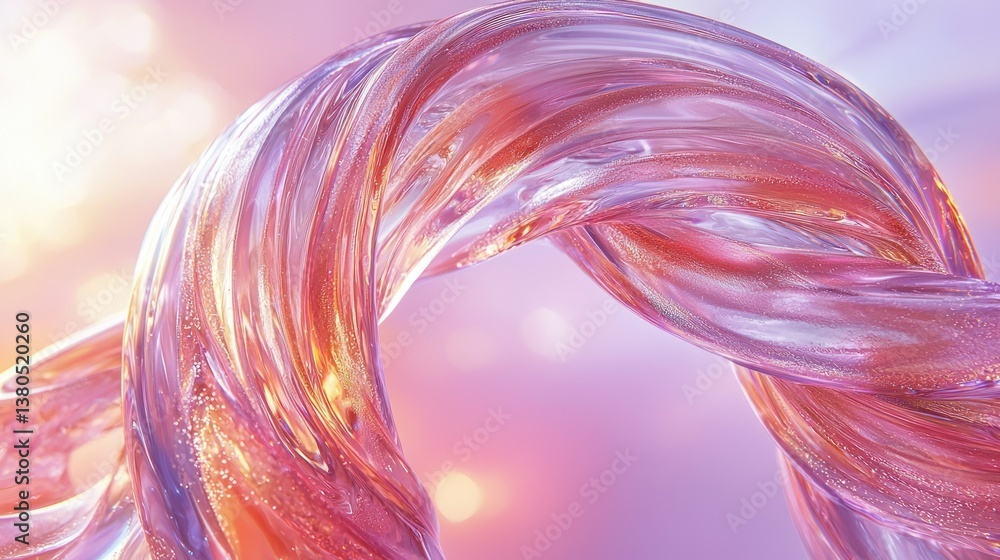 Obraz premium Abstract Pink Swirls: A mesmerizing dance of light and color.