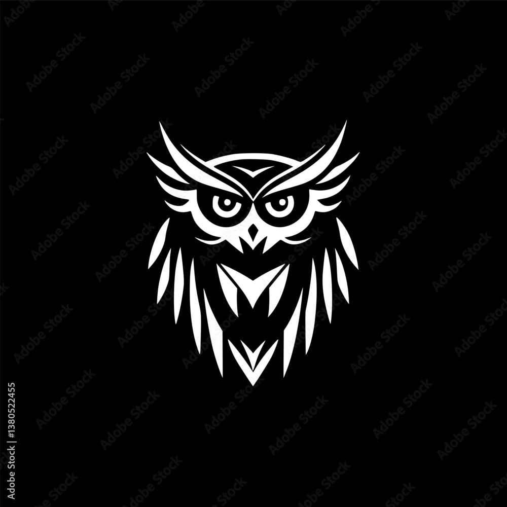 Obraz premium Owl - Minimalist and Flat Logo - Vector illustration