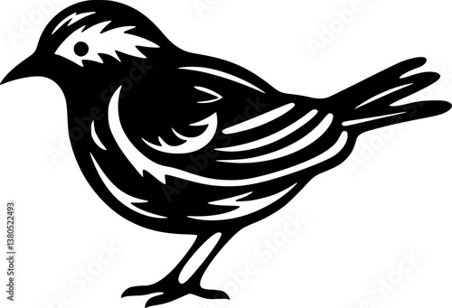 Sparrow | Minimalist and Simple Silhouette - Vector illustration