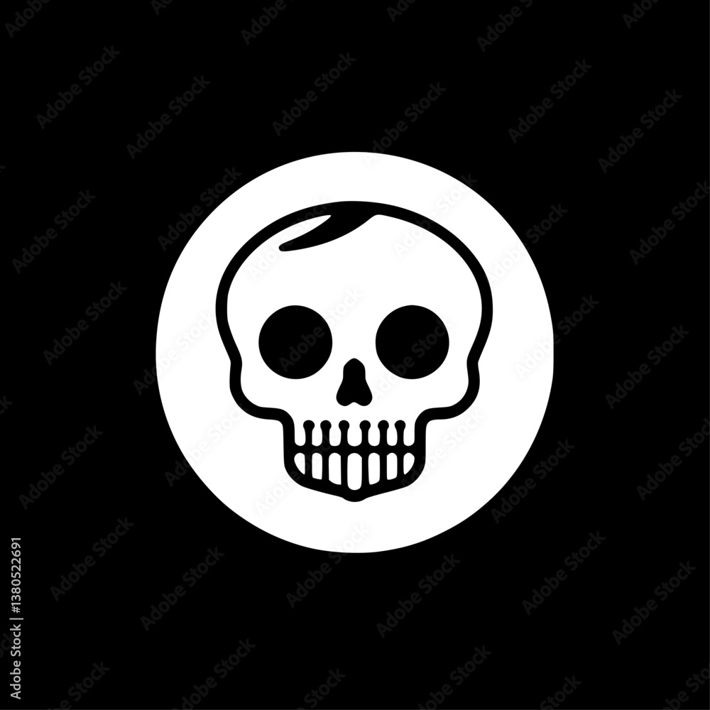 Obraz premium Skeleton - Minimalist and Flat Logo - Vector illustration
