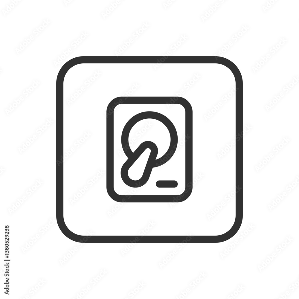 Hard Drive Icon - Modern Simple Flat Vector for Web and Mobile Hard Drive Icon - Modern Simple Flat Vector for Web and Mobile