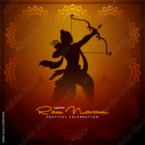 Happy Ram Navami Indian cultural festival elegant background
