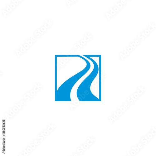 blue river logo, corporate line square