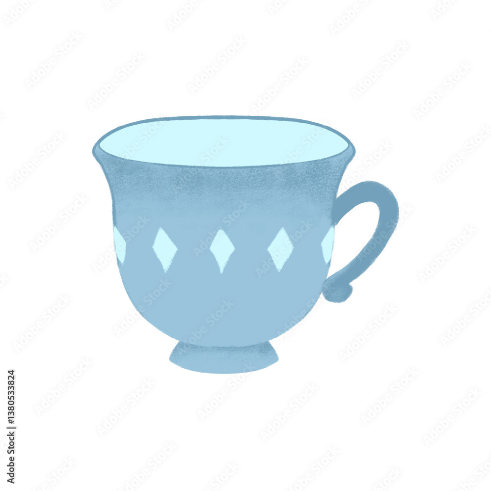 Blue Teacup illustration drawing png transparent background tea cup for decorating menu Blue Teacup illustration drawing png transparent background tea cup for decorating menu