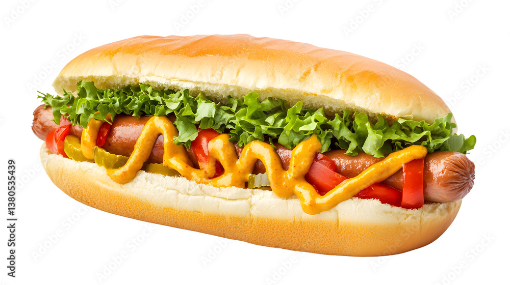 Delicious Hot Dog Bun Isolated on White Background - Clipping Path Included Delicious Hot Dog Bun Isolated on White Background - Clipping Path Included