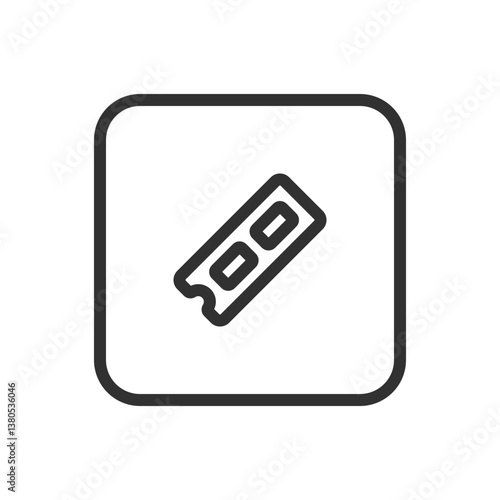 RAM Memory Icon - Modern Simple Flat Vector for Web and Mobile