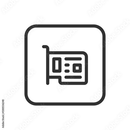 PCI Slot Icon - Modern Simple Flat Vector for Web and Mobile