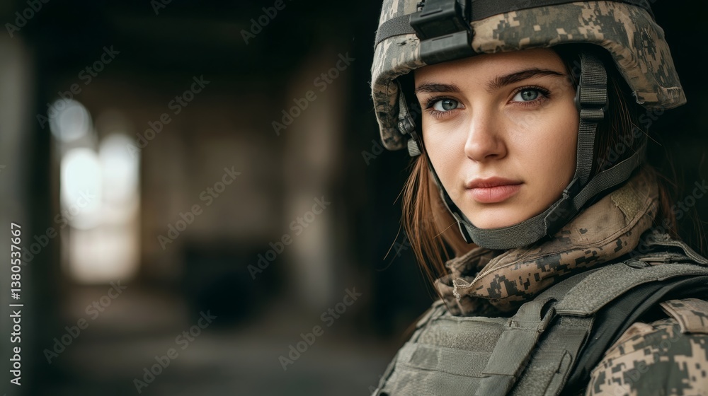 A female soldier standing strong in uniform, breaking barriers in the military, with a determined look on her face, A female soldier standing strong in uniform, breaking barriers in the military, with a determined look on her face,