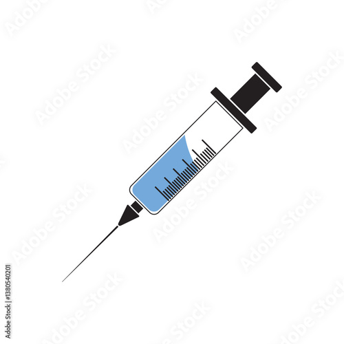 syringe icon logo vector design
