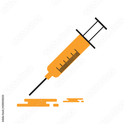 syringe icon logo vector design
