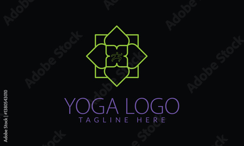 Yoga pose vector logo design template. Yoga pose vector logo design template.