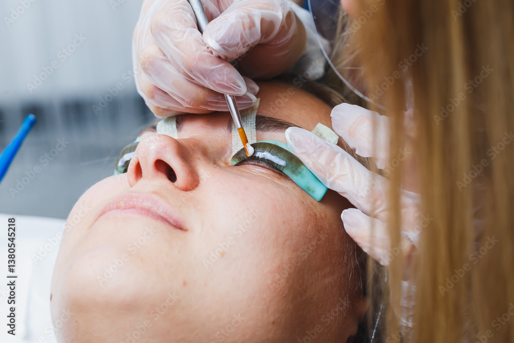 Experience a luxurious professional eyelash extension application performed by a highly trained technician in a sophisticated salon environment, ensuring exceptional results that enhance your beauty