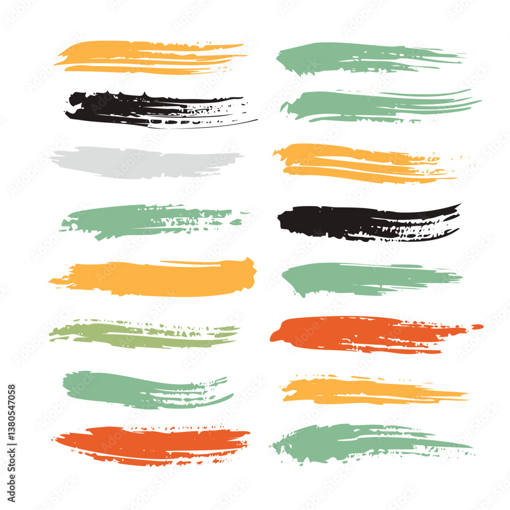 Grunge Brush Strokes Set - Rough Textured Paint Splatters, Distressed Edgy Background Elements for Digital Design, Print, and Artistic Projects Grunge Brush Strokes Set - Rough Textured Paint Splatters, Distressed Edgy Background Elements for Digital Design, Print, and Artistic Projects
