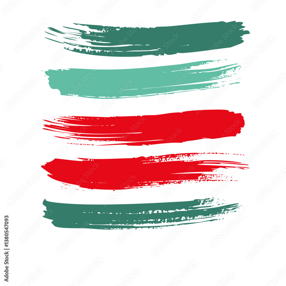 Obraz premium Grunge Brush Strokes Set - Rough Textured Paint Splatters, Distressed Edgy Background Elements for Digital Design, Print, and Artistic Projects