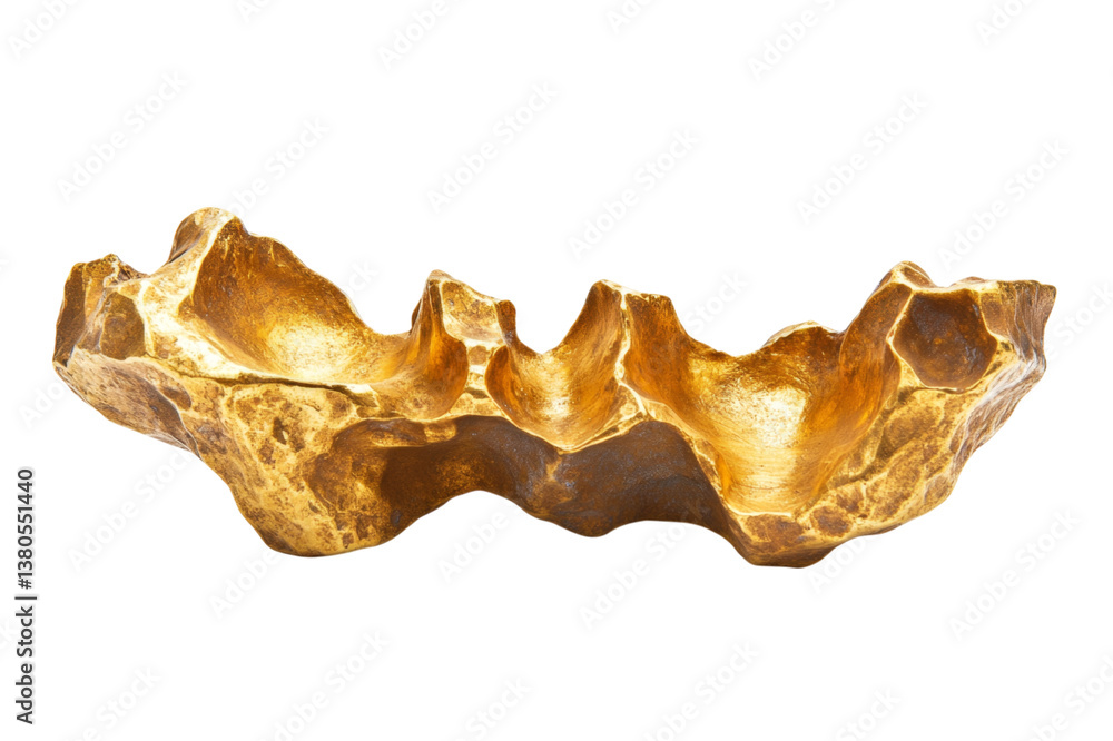 Obraz premium Gold Sculpture: A Modern Architectural Design