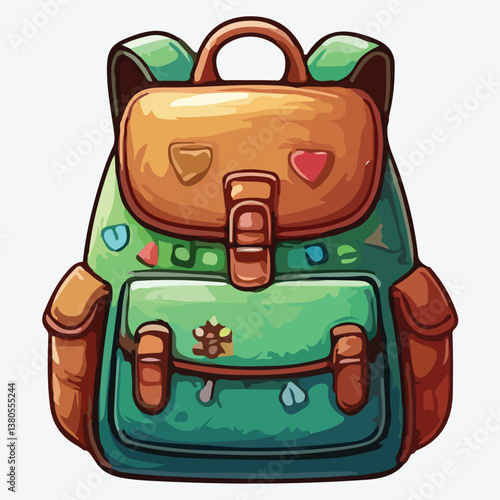 Colorful schoolbags set. stock illustration