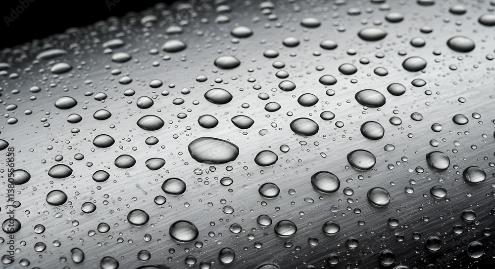 Water Droplets on Metallic Surface Water Droplets on Metallic Surface