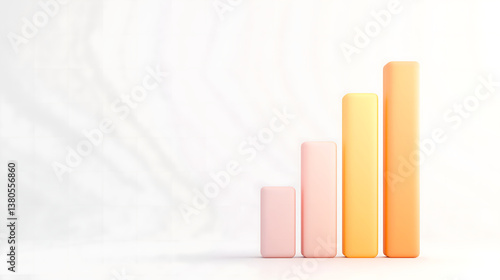 Obraz na płótnie Colorful bar chart display