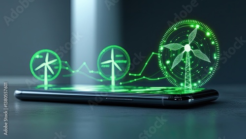 Hologram emerging from smartphone, tablet, computer, and smartwatch – future concept, internet marketing, technology, AI, security, digital interface, innovation