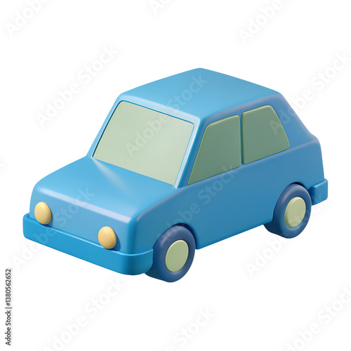3d render of car isolated on white, transparent Png