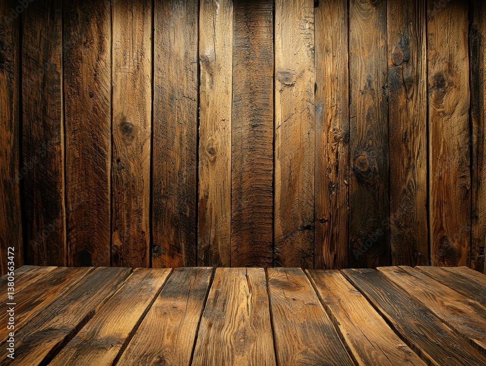 Rustic Wooden Background Dark Brown Wood Texture with Floor and Wall Rustic Wooden Background Dark Brown Wood Texture with Floor and Wall