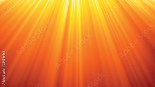 Red yellow banner with sun rays. Bright golden rays 3D background. Colorful orange futuristic rays background. Vector illustration.