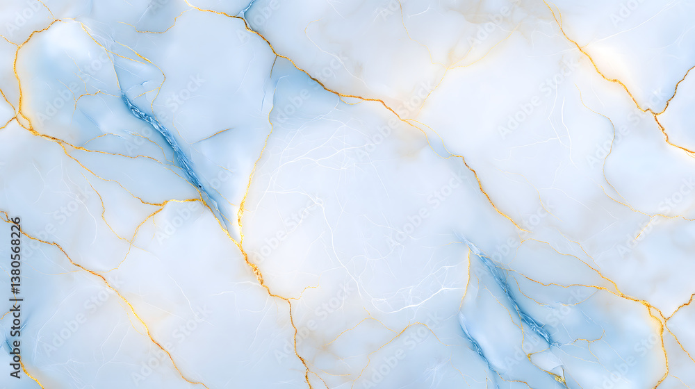 Naklejka premium Blue white and yellow textured marble pattern