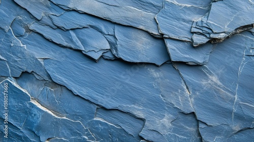 Wallpaper Mural A textured background of dark blue slate rock with deep cracks and uneven layers, highlighting the raw beauty of geological formations Torontodigital.ca
