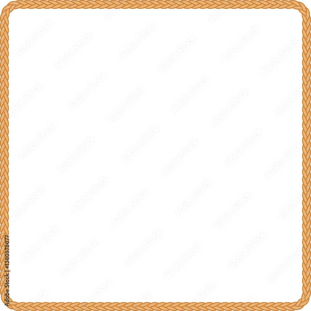 Fototapeta premium Rope Border Frame Shape Illustration