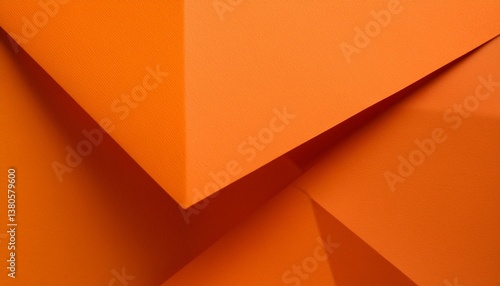 Orange origami paper texture background